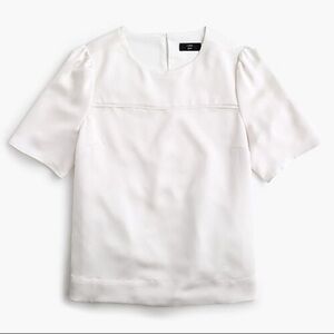 JCREW Ivory Hammered Satin Top size 2
